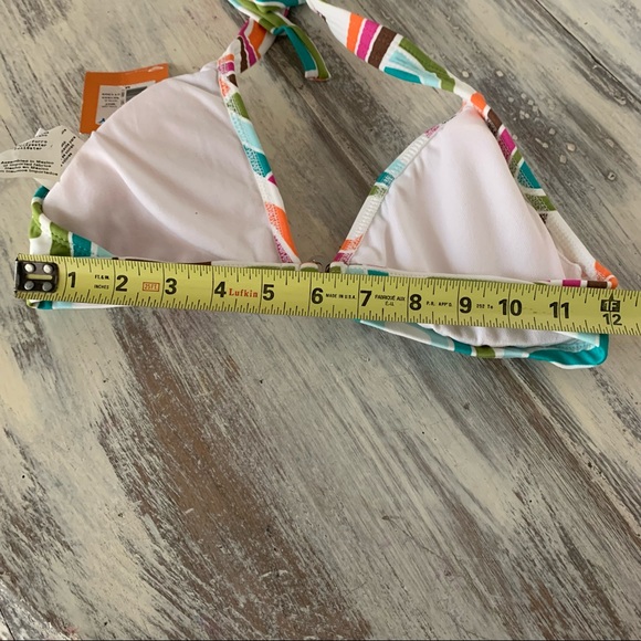 Roxy Love 70's retro halter bikini top - Picture 2 of 7